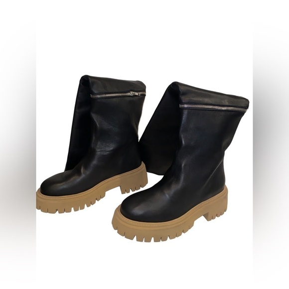 NEW Free People Ziggy Zip Off Over The Knee/ Ankle Boots Women US 10/ EU 40 - Picture 2 of 8